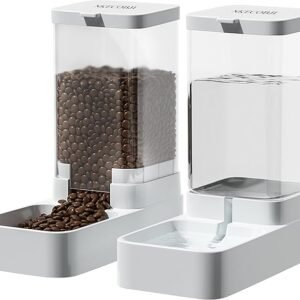 Gravity Pet Feeder and Water Dispenser Set