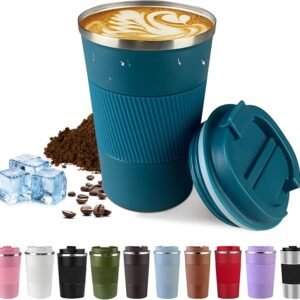 Leak-Proof Reusable Coffee Cup with Lid